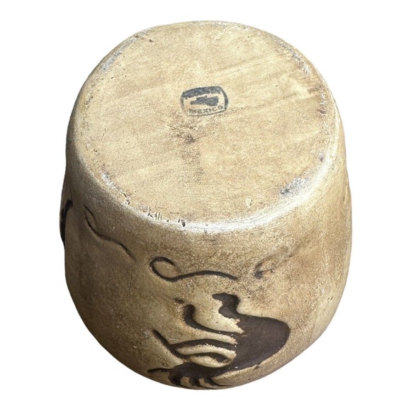 Wonderful Native American Kokopelli Acoma Pottery Vase, 10" made in mexico - Picture 7 of 8